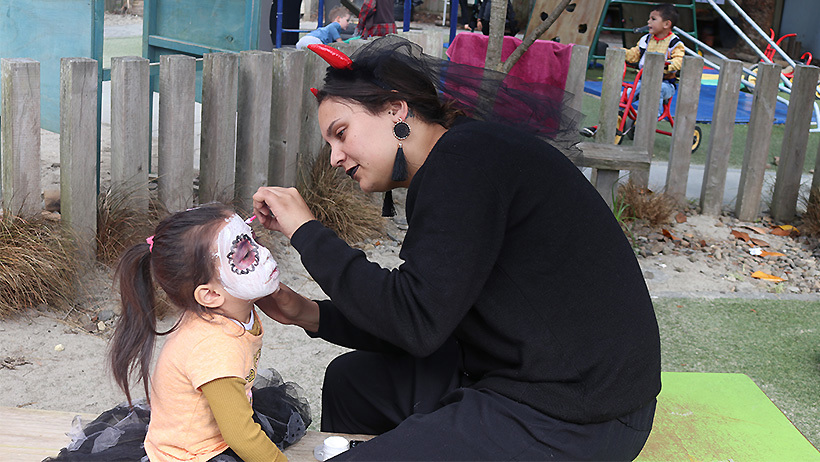 Children at St Johns Pascals childcare celebrate Halloween